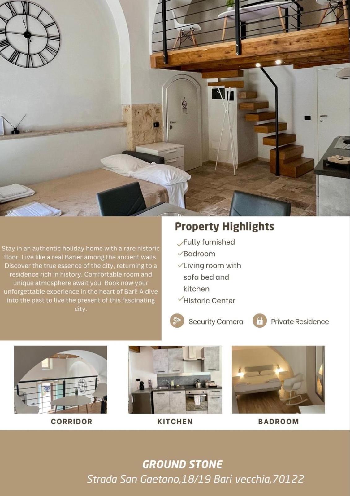 Ground Stone Apartment Bari Luaran gambar